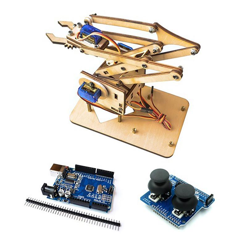 4 Dof Разборка Акриловая Механическая Рука Робот Манипулятор Коготь Для Изготовителя Обучающий Набор Для Сделай Сам