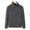 Jacket Men's Large Size Stand-up Collar Half Zipper Pullover Sweater Fattened and Enlarged Autumn and Winter Middle-aged Dad
