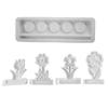 Spring Flower Candle Holder Molds with Long Base Flower Candlestick Tealight Holder Molds for DIY Art Craft Candlestick