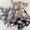 1pc Korean Striped Fabric Square Scarf Large Intestine Headband Elastic Hair Band Girls Head Ropes Women Headband Hair Accessory
