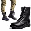FiveFive Mens Boots Leather Waterproof Ankle Boot Outdoor Work Shoes