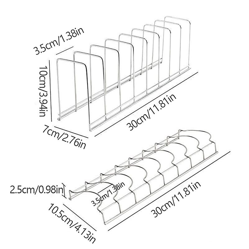 Стойка для сушки посуды из нержавеющей стали, кухонная полка для посуды, крышки для кастрюль, полки для хранения тарелок, многоцелевая полка, держатель для сушки мисок, кухонный органайзер