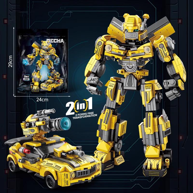 Transforming Mecha Car Robot Toy: Compatible with Lego, Gundam, Bumblebee, Optimus Prime