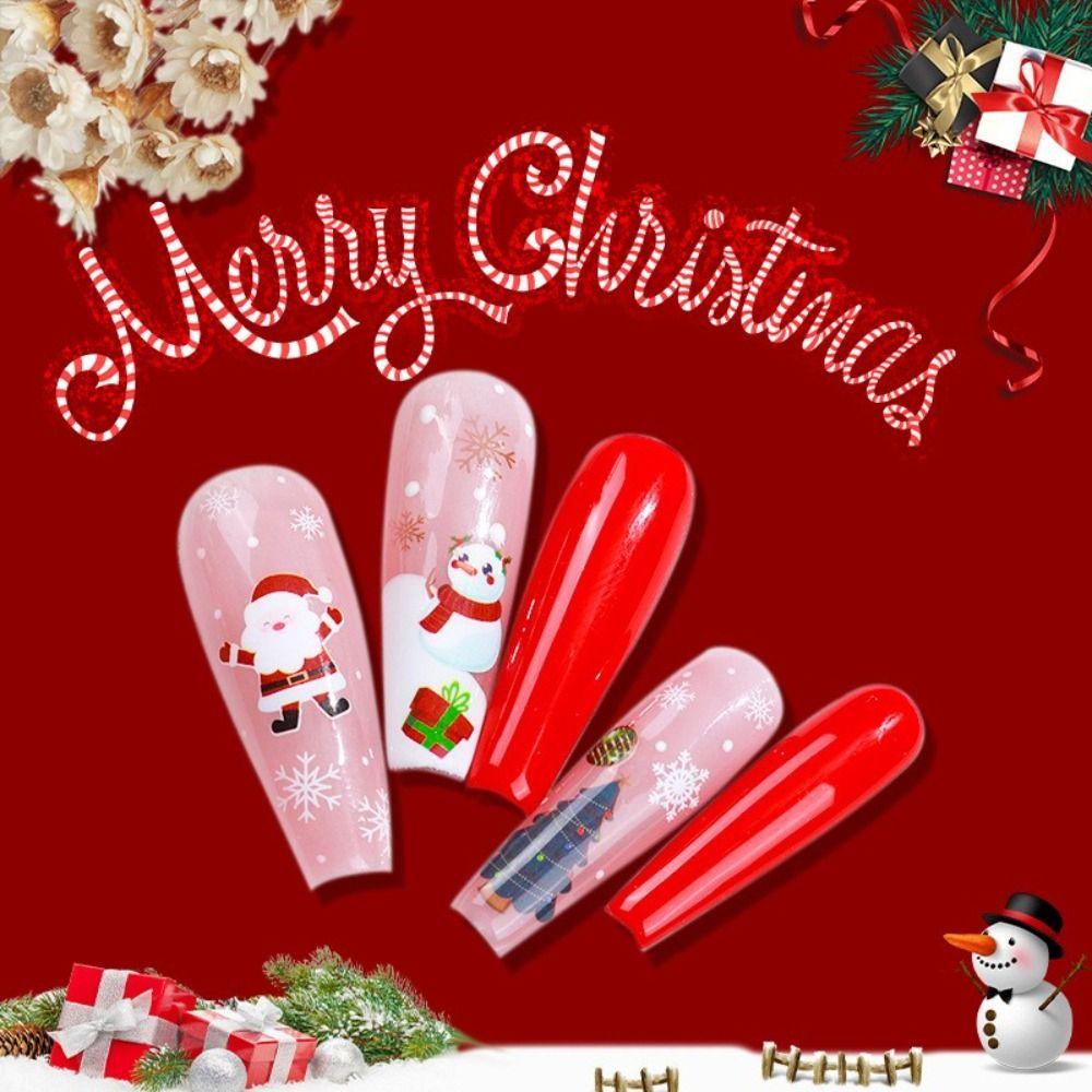 Claus Manicuring DIY Foils Nail Decals Nail Decoration Christmas Nail Sticker Nail Art Sticker
