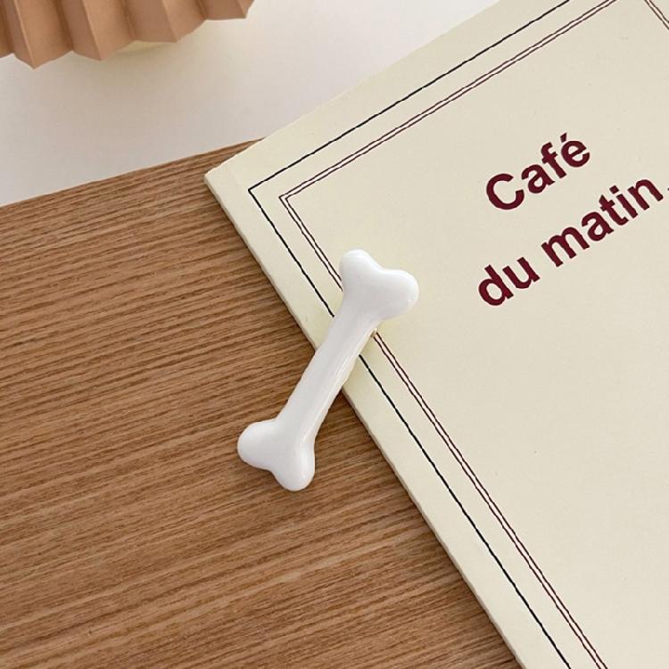 Заколка для волос в виде кости собаки Готическая боковая заколка-уточка Хэллоуинская заколка для челки Костюм