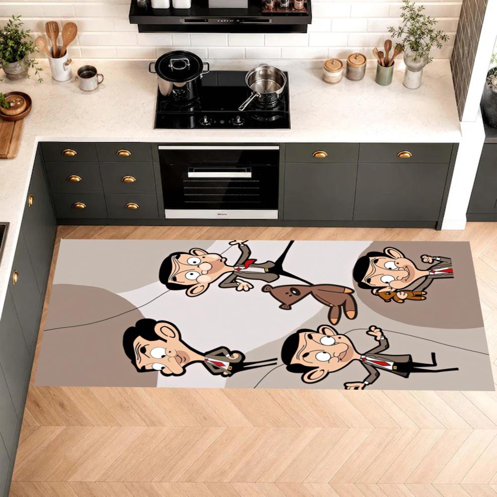 Mr Bean2 Kitchen Mats Durable Bathroom Pads Comfortable Rugs Carpets For Kitchen Home Office Sink Laundry Room Bathroom Decor