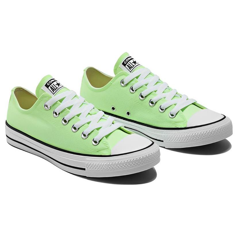 Converse Chuck Taylor All Star повседневные универсальные нескользящие прочные низкие парусиновые туфли унисекс кроссовки зеленые белые A03797C