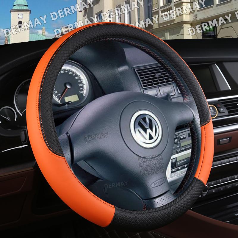 Для Volkswagen VW Golf 4 MK4 IV Автомобильный чехол на руль 9 цветов из искусственной кожи Нескользящие автомобильные аксессуары интерьер Fast