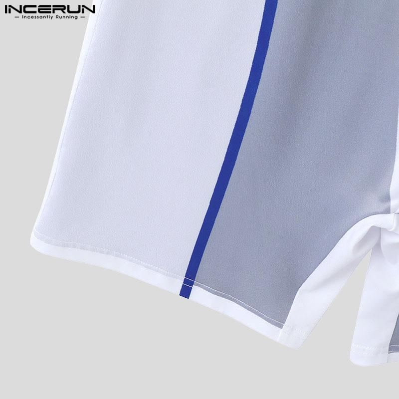 INCERUN Мужские комбинезоны без рукавов сшитые цельные боди комбинезоны короткие комбинезоны