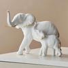 1 пара креативных современных декоративных статуэток и фигурок слонов из смолы для гостиной, украшения стола, поделки