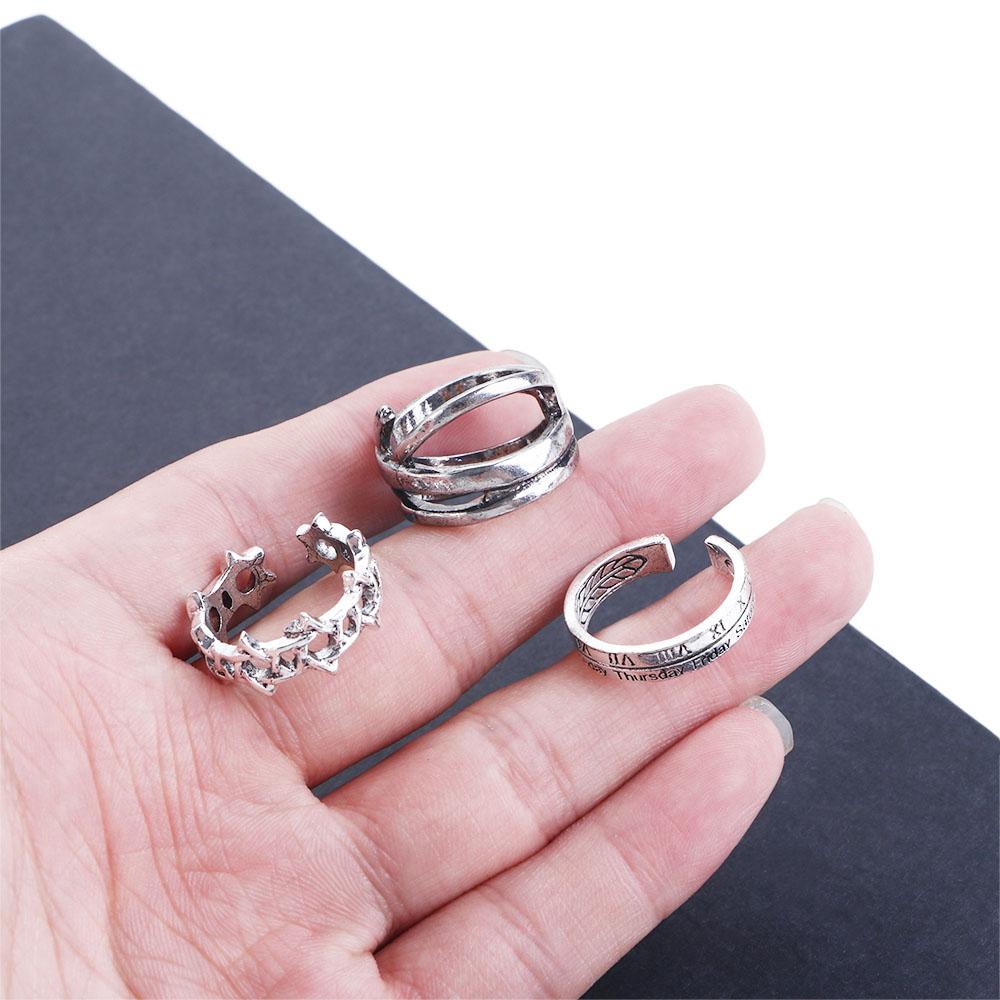 Хип-хоп кольцо для пары с римскими цифрами, открытое регулируемое кольцо, женское кольцо на палец, кольцо в корейском стиле