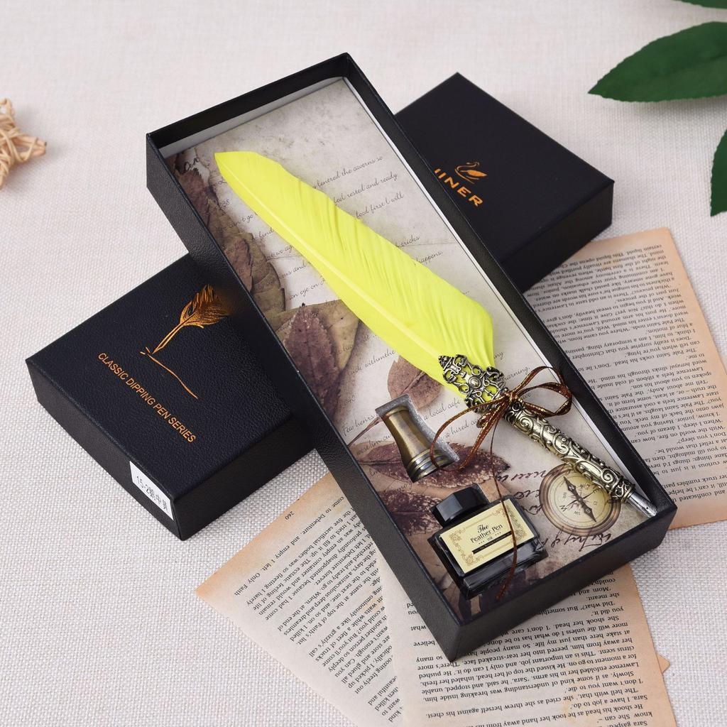Перьевая ручка, Набор держателей для чернильной ручки, Ручка Классический стиль Письмо Рождественский подарок