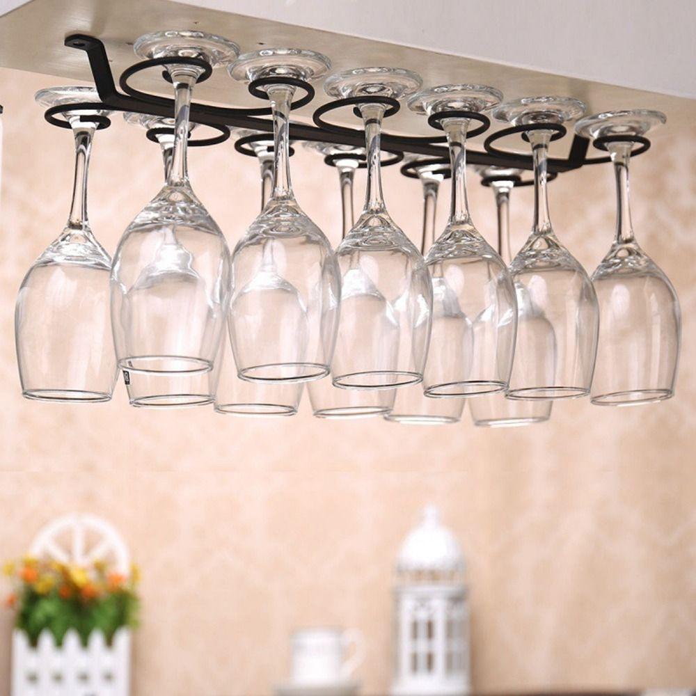 Для Кухни Бар Подвеска для хранения Держатель для бокалов Стойка для винных бокалов Держатель для винных бокалов Полка для винных бокалов