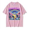 Poochina Brain Rot Ironic Funny Meme Tee Shirt for Men Harajuku Hip Hop Streetwear Tshirt Unisex Oversized 100 Cotton T Shirt