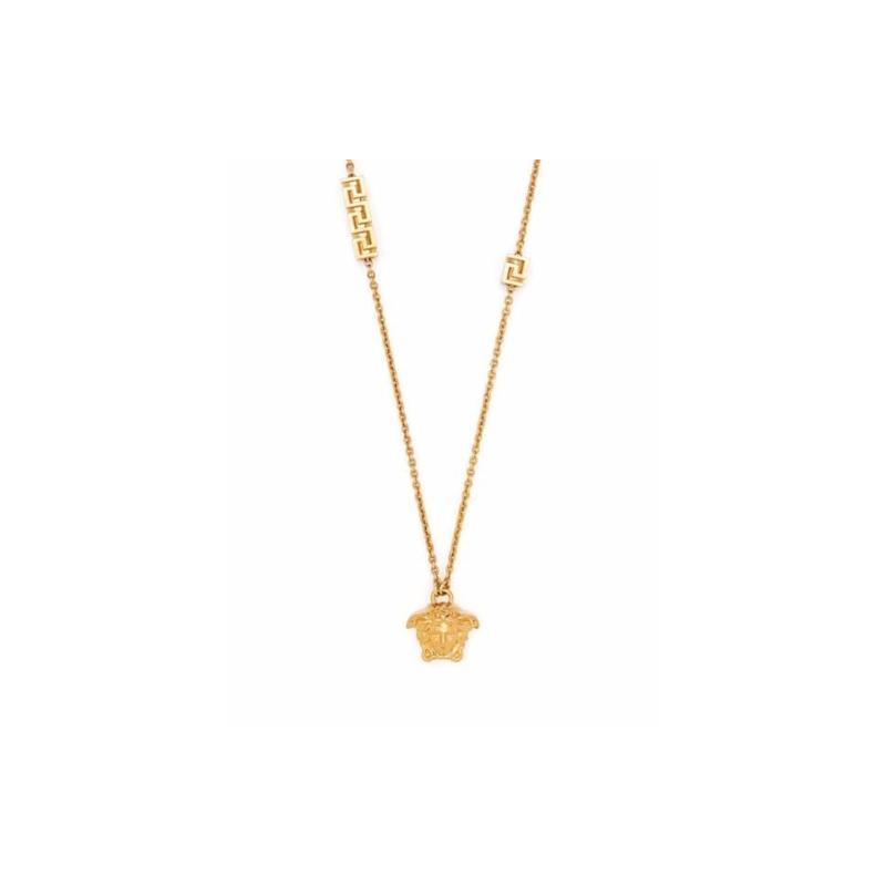 Versace Medusa Pendant Brass Aged Crafts Necklace Gold 2646426 10040611A006203J000-golden F