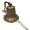7" Large Brass Ship Bell Sleigh Bell, Wall Mounted Hanging Nautical Ships Bell for Dinner Christmas Farmhouse Maritime Church Pirate House