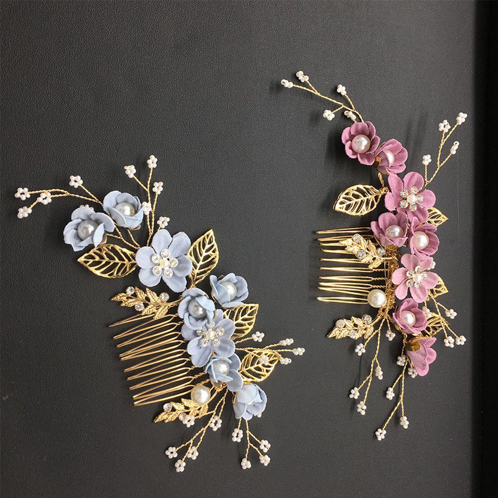 Headpiece Handmade Flower Bridal Wedding Headwear Hair Jewelry Bridal Hair Accessories Hair Comb
