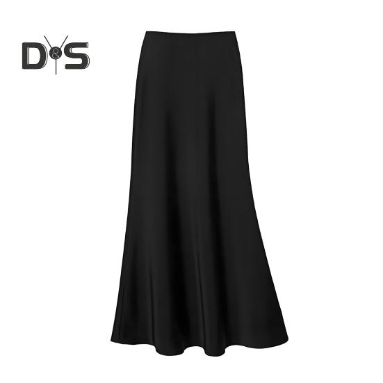 Женская юбка-рыбий хвост с высокой талией и запахом на бедрах, длинная юбка А-силуэта, однотонная, удобная, подчеркивающая фигуру юбка