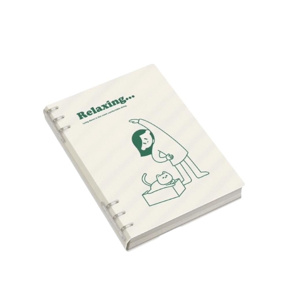 Блокнот А5/В5 на разъемных кольцах Щенок Блокнот со съемным переплетом 60 листов/120 страниц Блокнот в горизонтальную линию