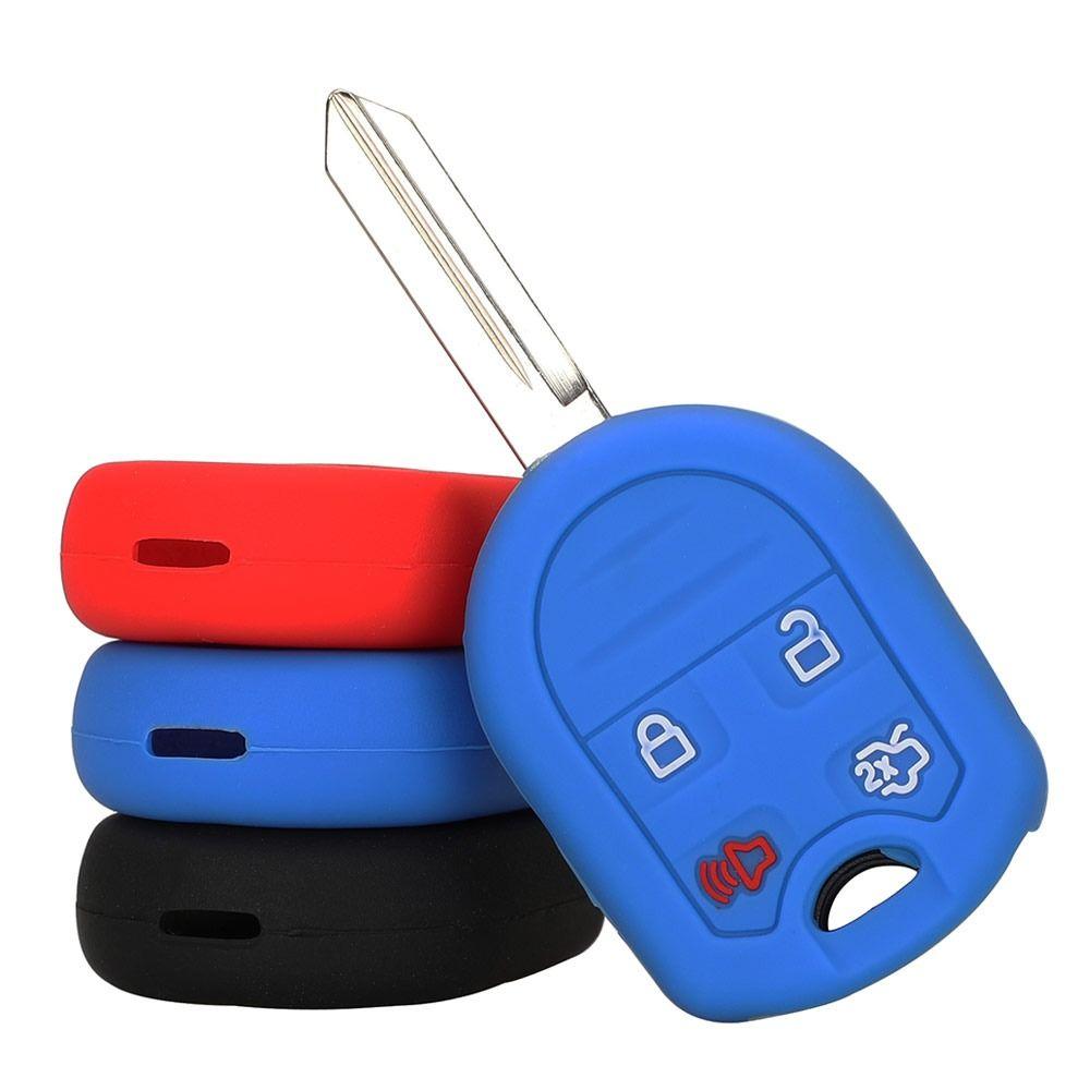 4/5 Buttons Car Key Cover Silicone Car Key Shell High Quality Silicone Case for Ford Car