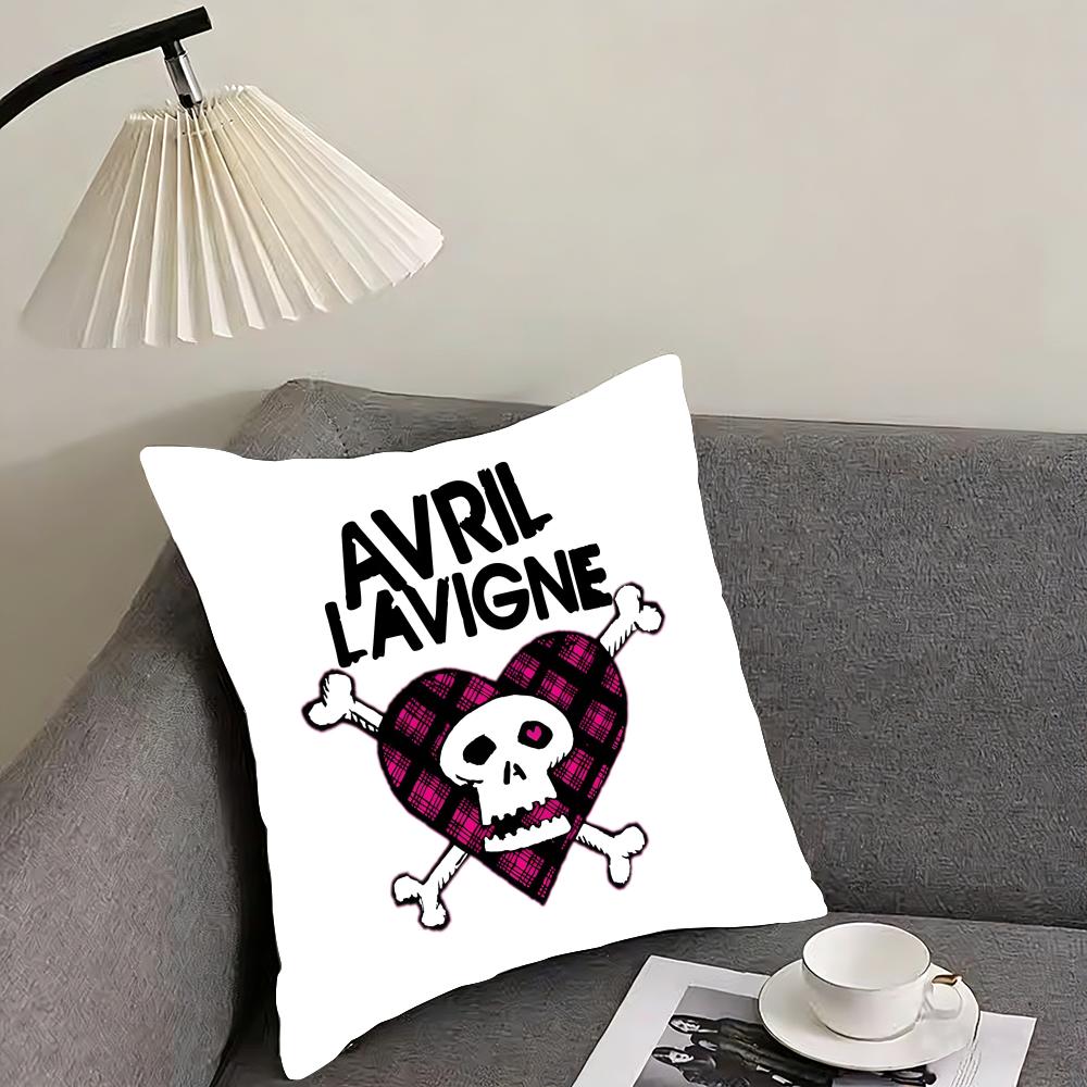 AAvril LavigneE Singer Cushion Cover Pillowcase Ultra Soft Skin Friendly Fabric Cloud Like Comfort Concealed Zipper
