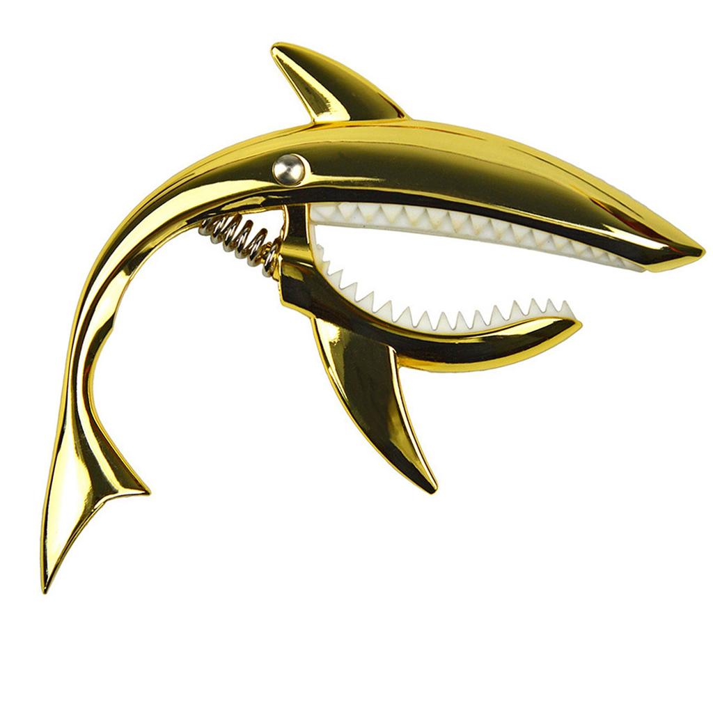 Акула Каподастр цинковый сплав Тон клип эластичный мягкий для акустической гитары укулеле мандолина банджо золото