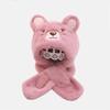Thickening Kids Scarf Hat Integrated Warm Ear Protection Cap Cute Baby Winter Hat  Children