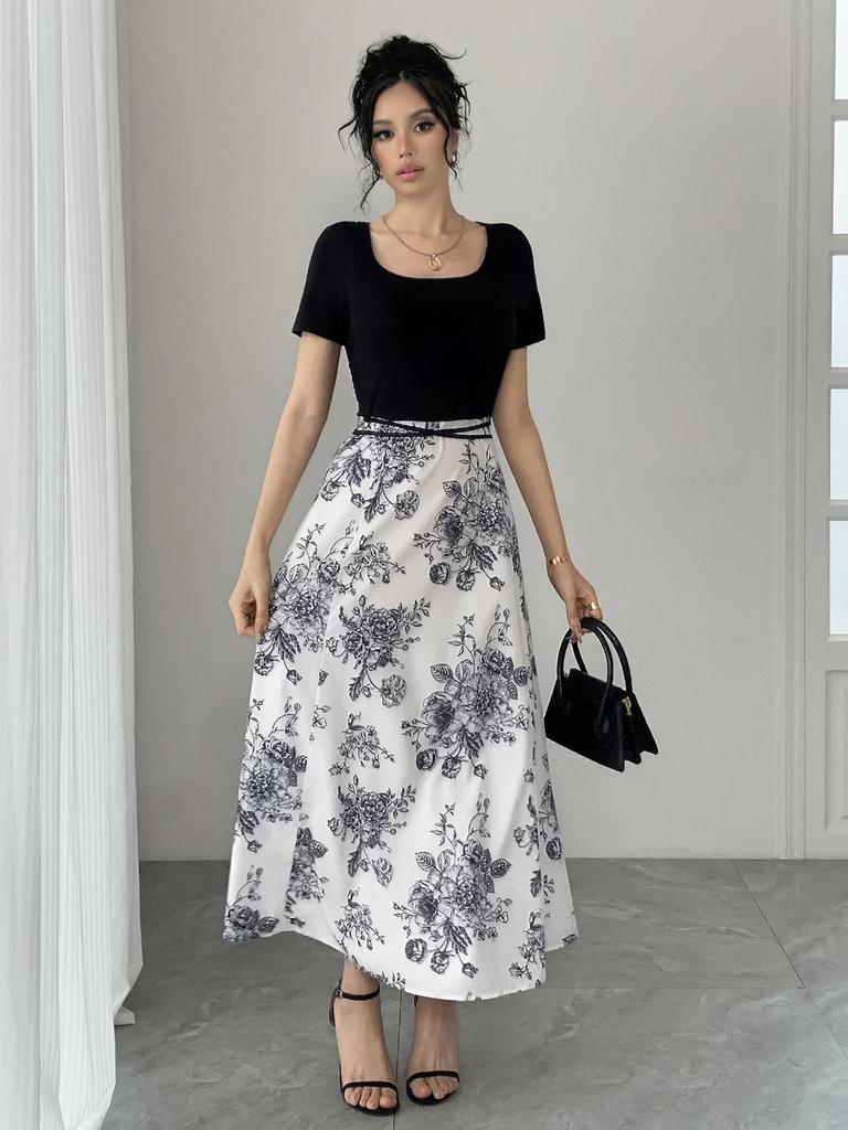 Women's Summer Floral French Slimming Long Dress - New Design Outerwear