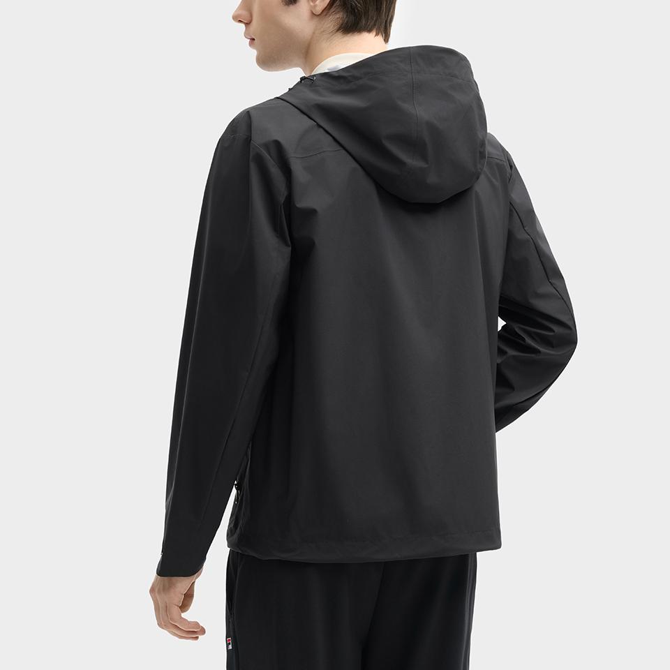 Fila Наследие Мода Повседневная Вязаная Толстовка С Капюшоном Свободного Кроя С Длинным Рукавом Мужская Куртка Черная F11M528704F-BK