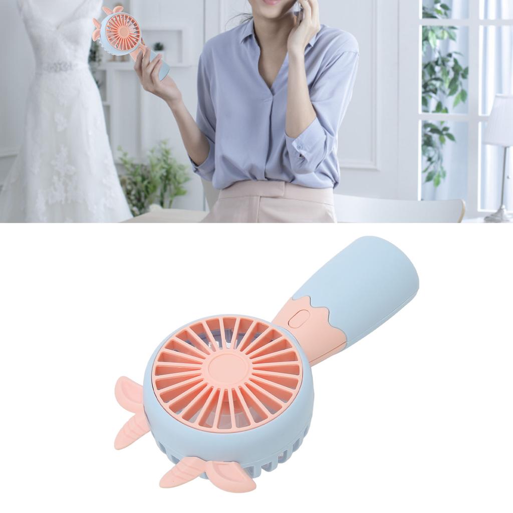 Mini Handheld Fan USB Portable Ergonomic Design Intensive Grid Design 300mAh Cute Handheld Small Fan