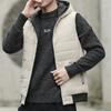 Men's Hooded Vest Winter Korean Version of The Hooded Thick Cotton Coat Youth Casual Vest