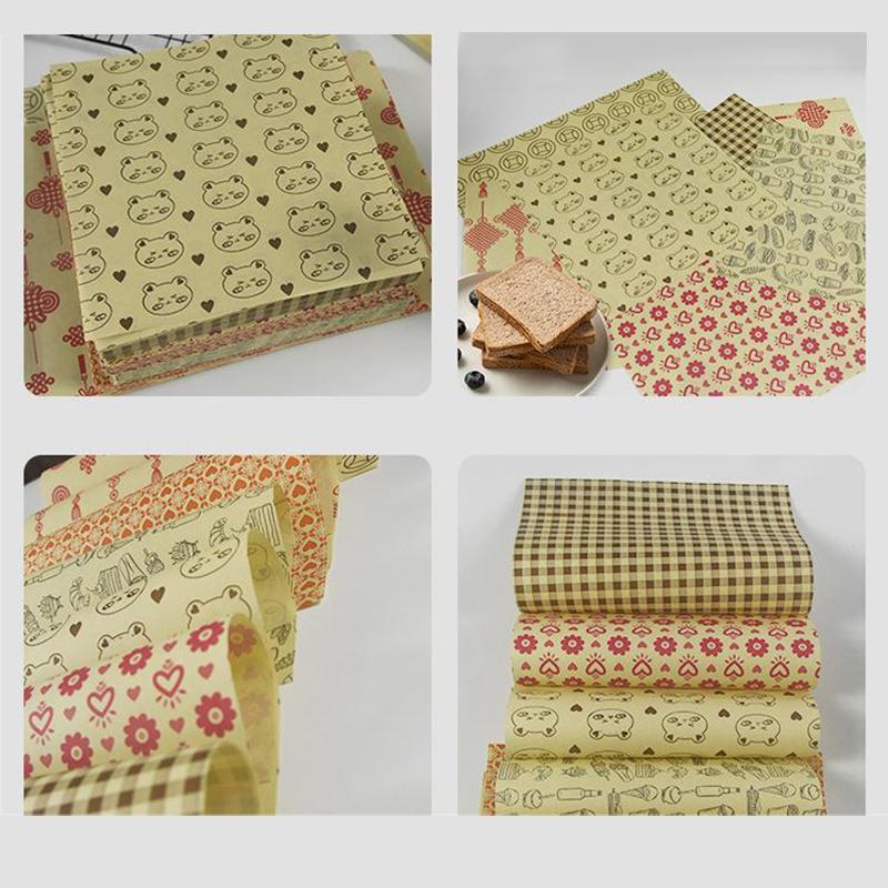 50Pieces Of Absorbent Paper Sandwiches Burgers Fries Fried Food Wrappers Plate Mats Waxed Paper And Baking Paper