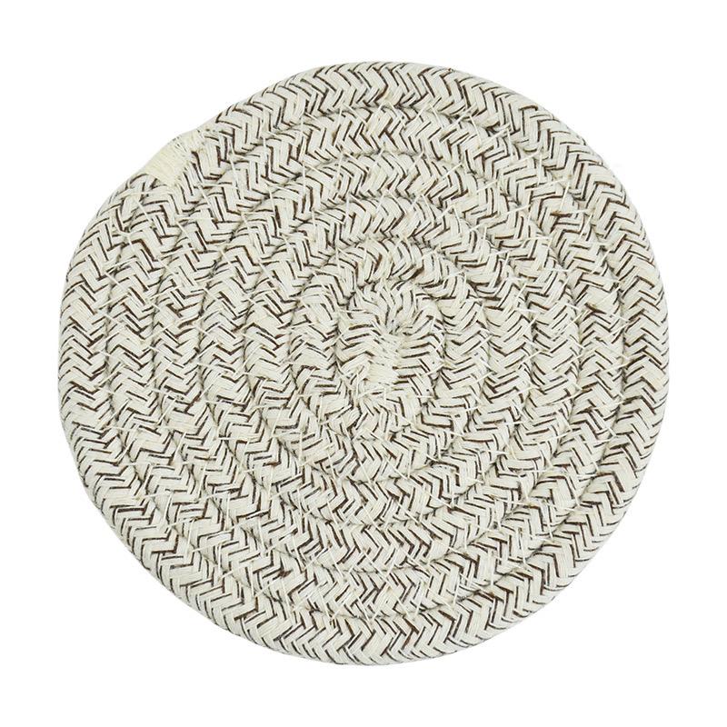 Круглая хлопковая подставка под тарелку для обеденного стола, кухонные принадлежности, термостойкая подставка под стакан для кофе и напитков