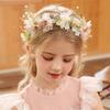 Imitated Pearl Kids Flower Crown Bohemian Head Hoop Cute Head Wreath  Girls Adult Hair accessories