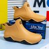 Fashion Fashion Low Top Couple's Rain Boots Men's Non-slip Chef and Work Shoe Car Wash Shoes Wear-resistant Velvet Plus Warm Water Boot