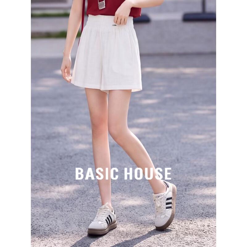 Basic House Повседневные широкие шорты из 100% рами