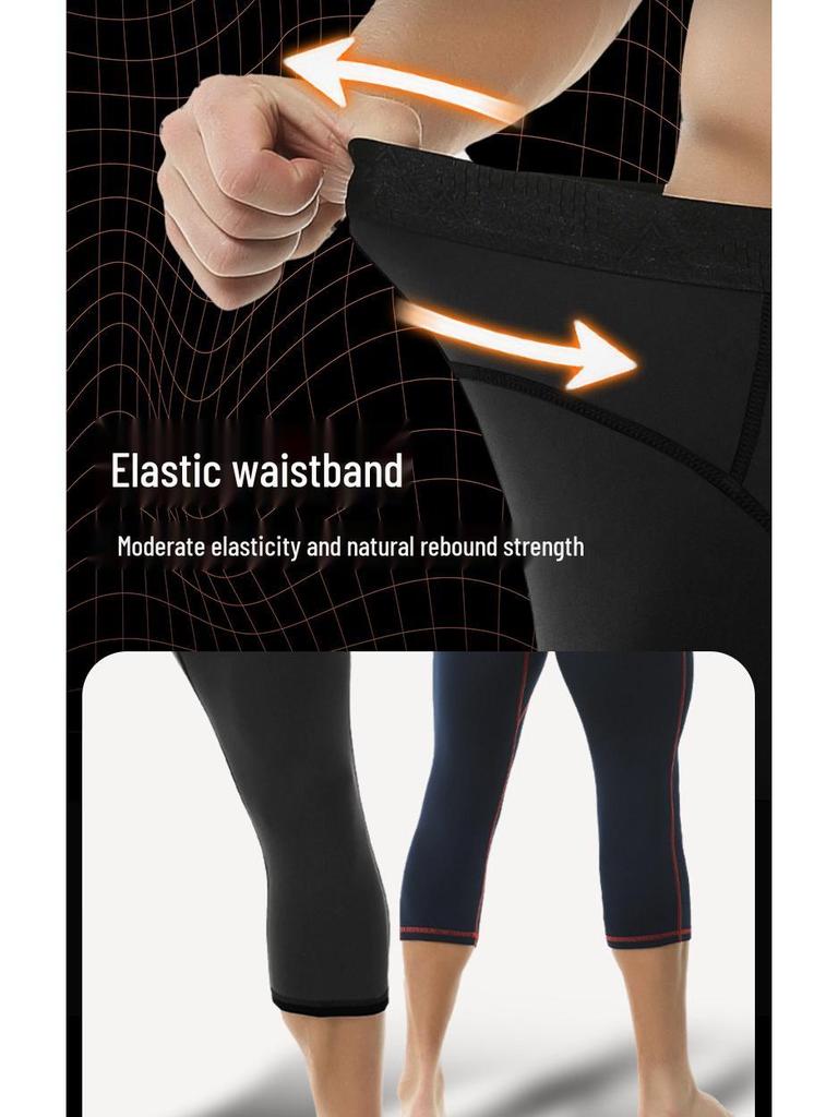 Мужские леггинсы больших размеров из шерстяной смеси: Теплые брюки облегающего кроя для осени и зимы