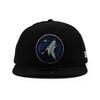 New Era Cap 59FIFTY Minnesota Timberwolves NBA Team Basic Fitted Cap Minnesota Timberwolves Black Hat Basketball 5950 Sz 7-34 [Used]