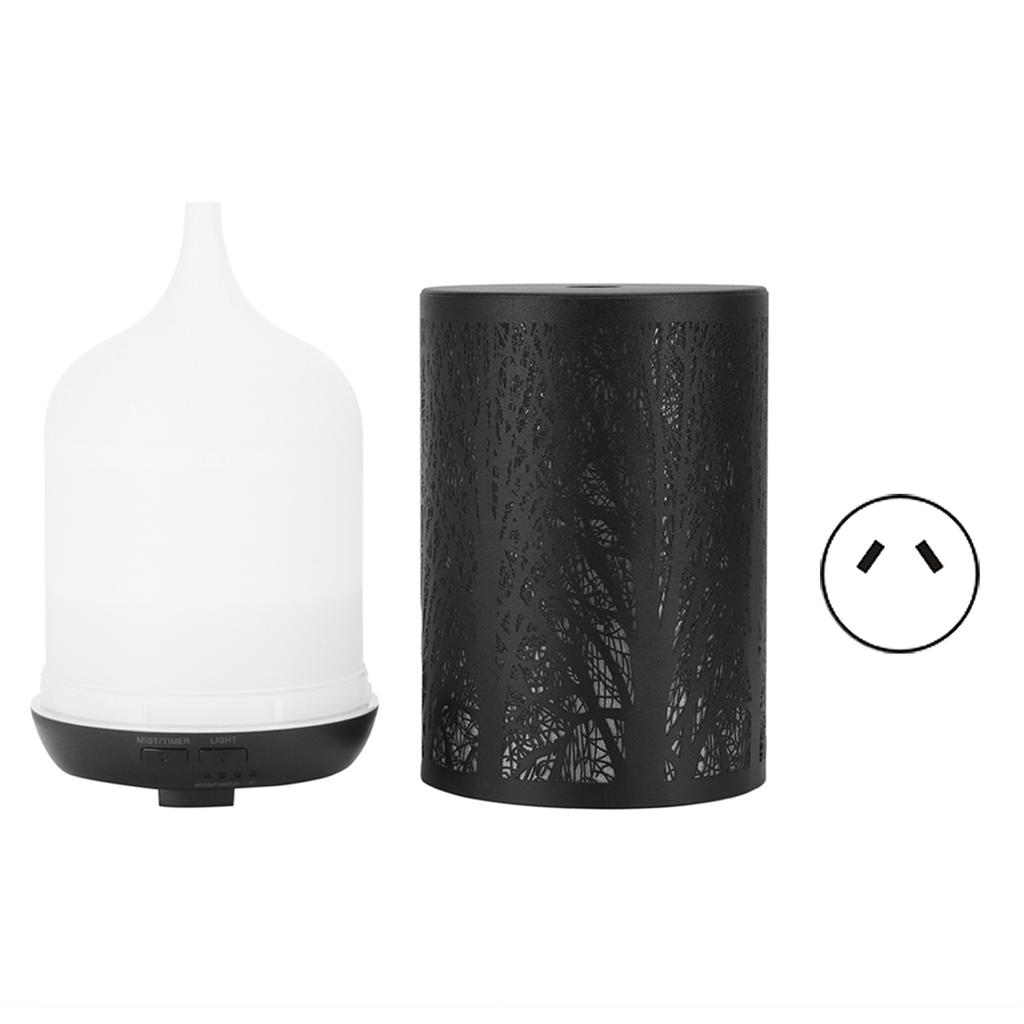 300ml Air Humidifier 2 in 1 Ambient Night Light Aroma Aromatherapy Diffuser Black 100?240VEU Plug