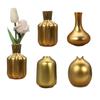1PC Golden Resin Vase Light Luxury Cabinet Flower Vase Nordic Modern Flower Arrangement Pot Living Room Office Decoration