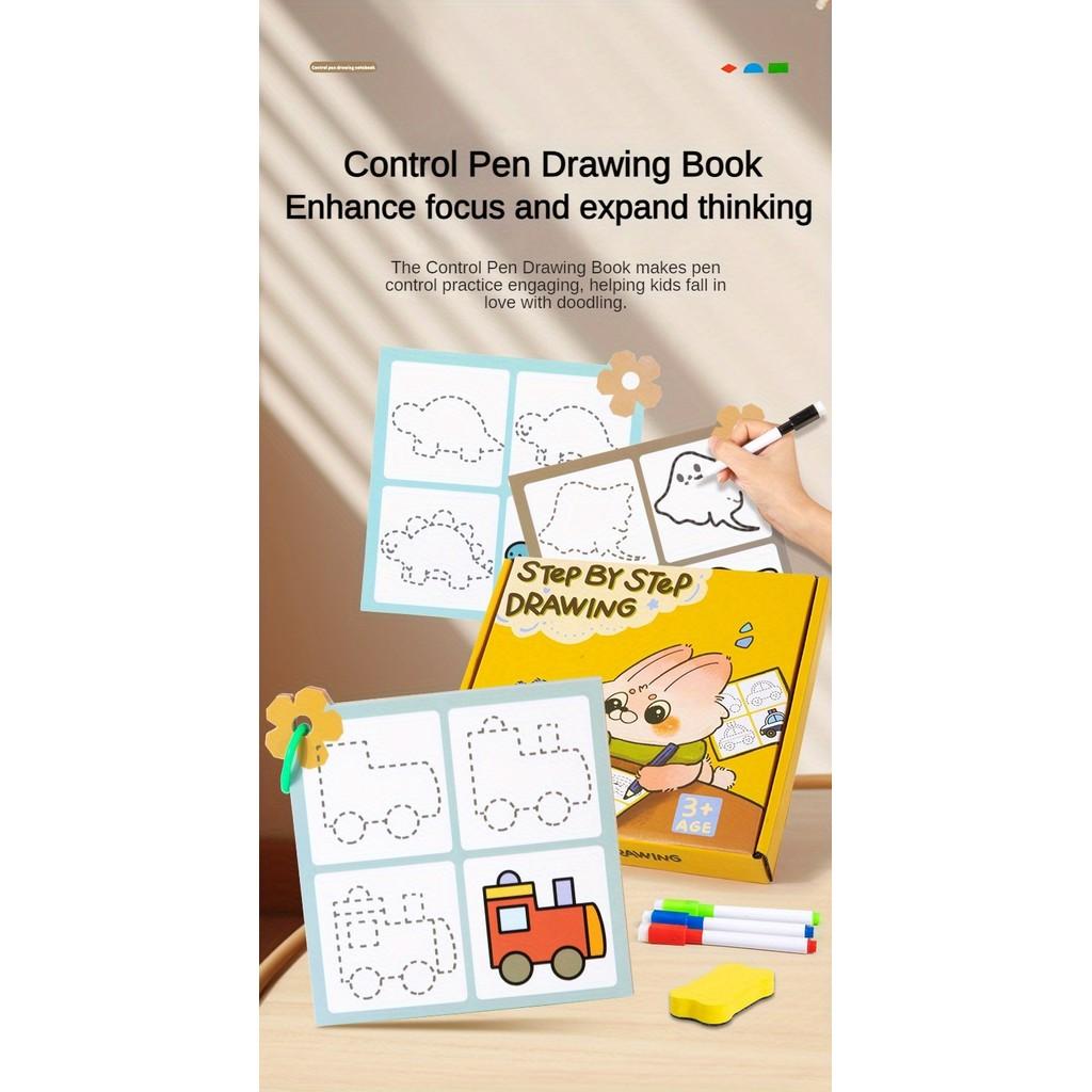 Интерактивная волшебная книга для практики рисования для детей 3-6 лет Развитие художественных навыков шаг за шагом Образовательный инструмент