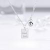 Lucky Square Necklace Women's Niche Exquisite Fashion Splicing Bell Good Luck Pendant Necklace