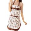 Women'S Kitchen Floral Apron With Pockets And Adjustable Waist Belt Waterproof Women'S Bib Apron