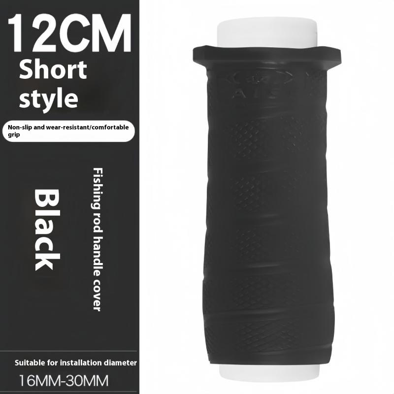 .Fishing Rod Cover Anti-Slip Soft Grip Universal Fishing Rod Sleeve Shock Absorption Elastic Rod Handle Protector Fishing Gear