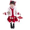 Зимний новогодний ханьфу для девочек: Флисовый костюм Тан в китайском стиле для малышей и детей.