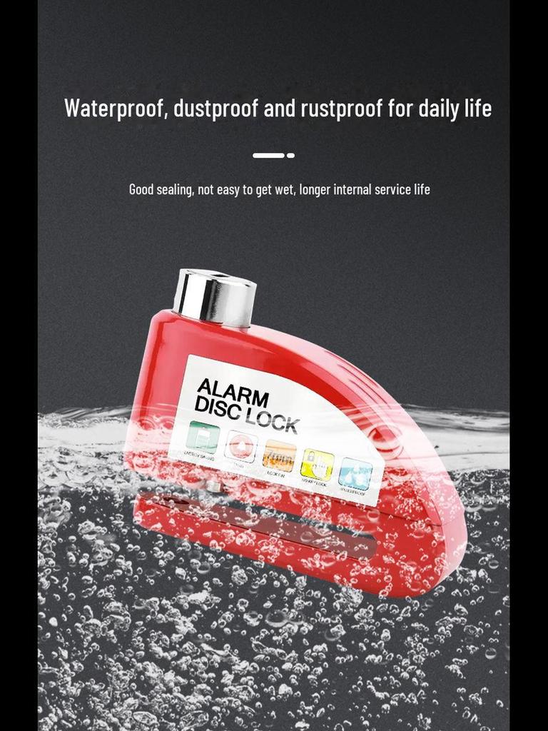 Водонепроницаемая противоугонная сигнализация из сплава с дисковым тормозом для мотоциклов и электровелосипедов