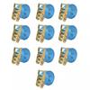 VidaXL Ratchet Tie-Down Strap 10 Pcs 2 Tons 6 M X 38 Mm Blue