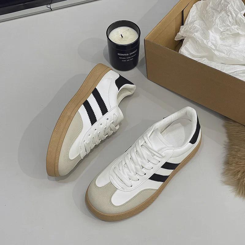 Женские универсальные повседневные классические кроссовки Dexun Versatile Flat White 2024 года выпуска