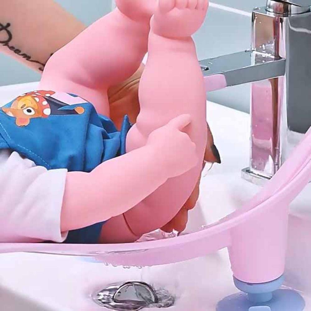 Shower Cradle Baby Ass Washing Basin Bear Shape Lie Down Bath Accessories  Newborn