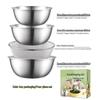 Набор из 4 мисок для смешивания и процеживания Mansou из нержавеющей стали 304
